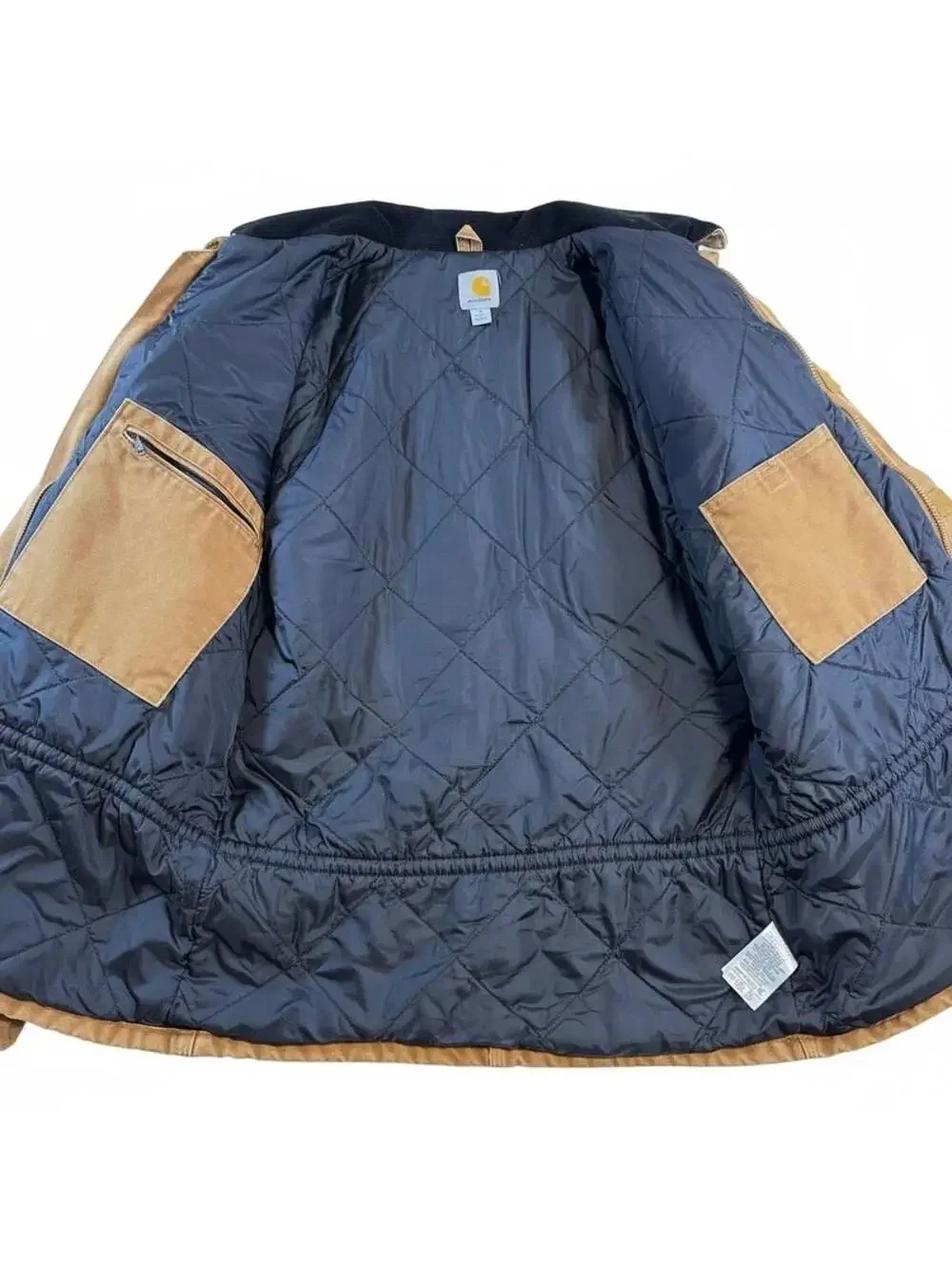 Carhartt C26 211 Sandstone Duck Arctic Quilt Coat Brown Large Tall Distressed